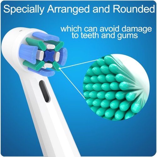 8 Pack Replacement Heads Compatible with Oral B iO Toothbrushes, Brush Heads for Oral-B iO 2/3/4/5/6/7/8/9/10/7G Series, with Covers, Black+White