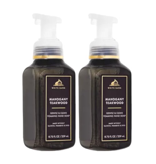Bath and Body Works Gentle Foaming Hand Soap 8.75 Ounce 2-Pack (Mahogany Teakwood)