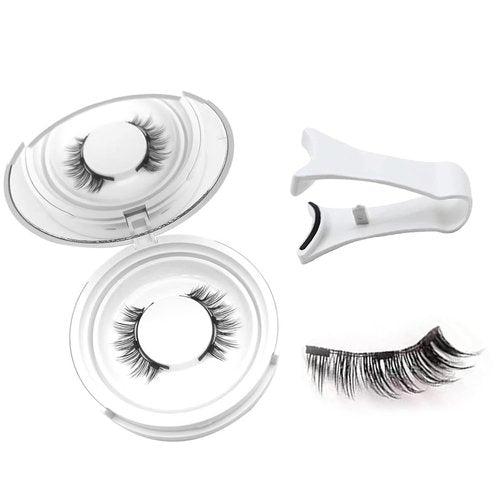 Ginani Magnetic Lashes,Magnetic Eyelashes with Applicator for Valentine's Day,No Glue Needed Reusable Magnet Eyelashes Kit for Use(Simple)