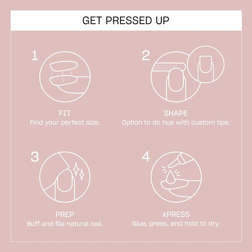 OPI On Point Press On Nails - Short Round, Squoval & Almond Styles | 30 Count with Glue | Long-Lasting & Reusable