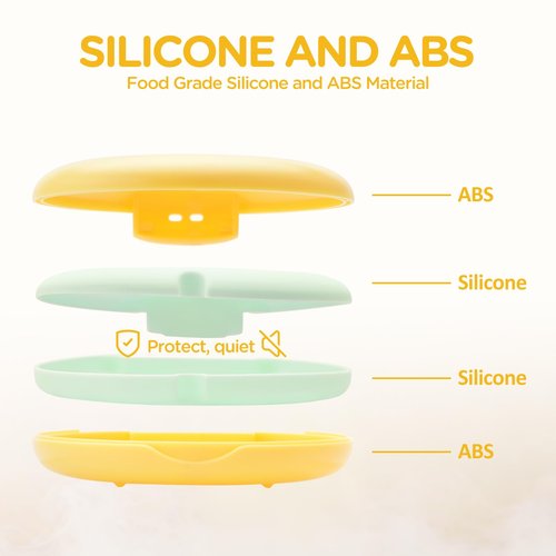 Gaboolo 2 Pack Retainer Case Ultra-slim Aligner Case with Vent Holes Removable Inner Tray Silicone for Easy Cleaning (2Pack Yellow Green)