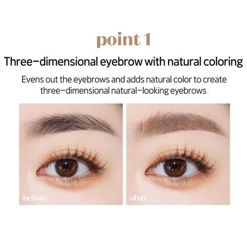 ETUDE Color My Brows - Brow Mascara for 3D Natural Coloring | Moisturizing Gel Tint in Red Brown (0.152 Fl Oz)