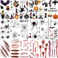 Halloween Temporary Tattoos Set - 100+ Realistic Face & Body Stickers 3D 3DHalloween