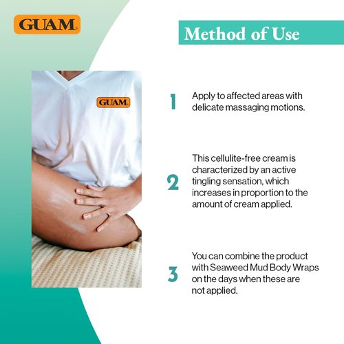 GUAM Fangocrema Anti-Cellulite Cream - Seaweed & Tourmaline FIR for Skin Tightening | Firming Hot Gel with Caffeine (10.5 Oz)