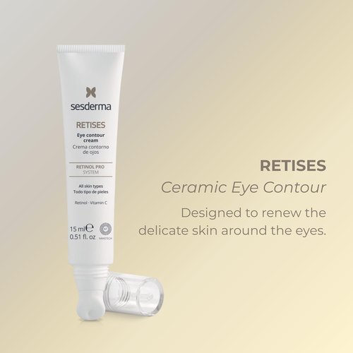 Sesderma RETISES Ceramic Eye Contour - Anti-Aging Eye Cream with Retinol & Vitamin C | Reduces Wrinkles & Puffiness | 0.5 fl. oz.