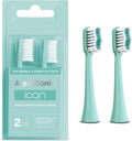 AquaSonic Icon Replacement Brush Heads - 2 Pack for Normal & Sensitive Teeth | Mint