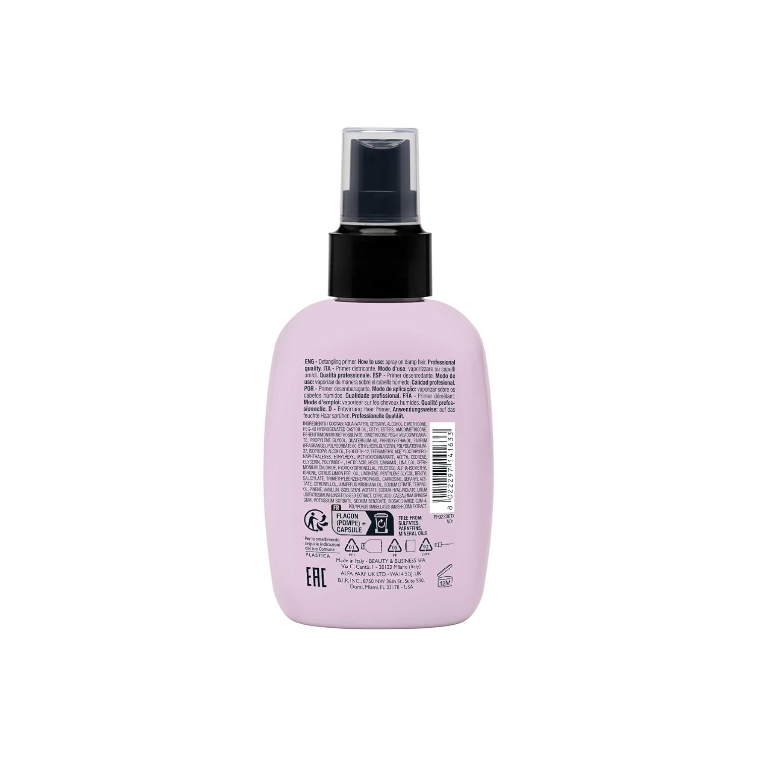ALFAPARF MILANO Detangling Primer - Thermal Protection for All Hair Types - 4.25 fl oz / 125 ml