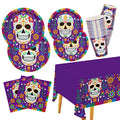 Day of the Dead Party Supplies Kit Serve 25 - Skull Plates Cups Napkins