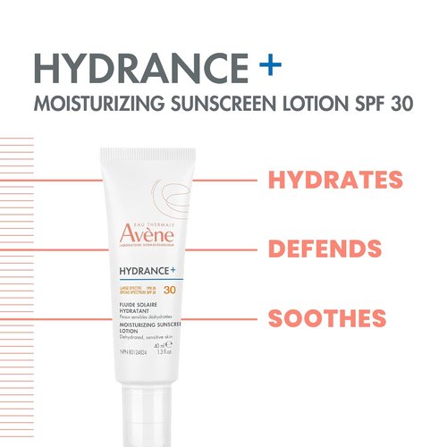 Avène Hydrance+ Moisturizing Sunscreen Lotion - SPF 30 | Lightweight Hydration 1.3 Fl Oz