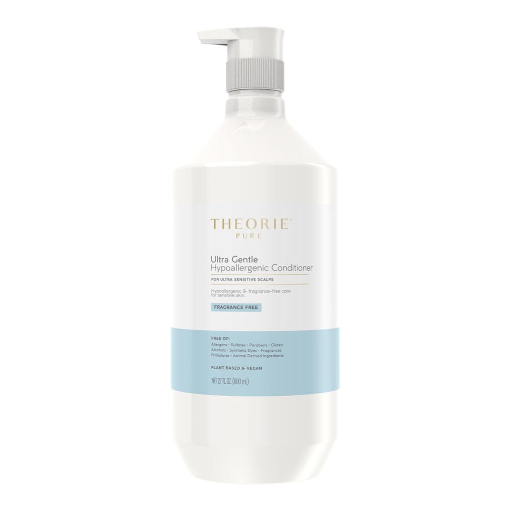 Theorie Pure Collection Hypoallergenic Conditioner - Plant-Based & Vegan - Soothes Itchy Skin - 800mL Pump Bottle