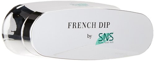 SNS Nails Dipping Powder French Dip Moulding (Mold) for Pink/White - Two-Sided French Manicure Mold for Flat or Curved Smile Line - Beautiful Clear Logo Mould to Match any Decor