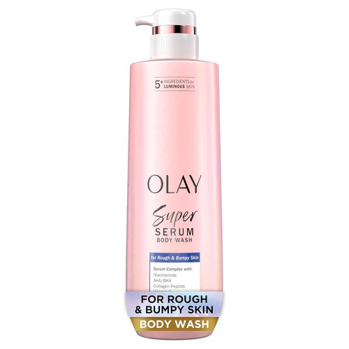 Olay Super Serum Body Wash - Hydrating Exfoliating Formula for Rough & Bumpy Skin | 18.5 fl oz