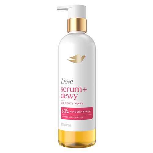 Dove Serum+ Body Wash - Hydrating Coconut & Geranium Oil Cleanser for Soft Skin | 15.3 fl oz
