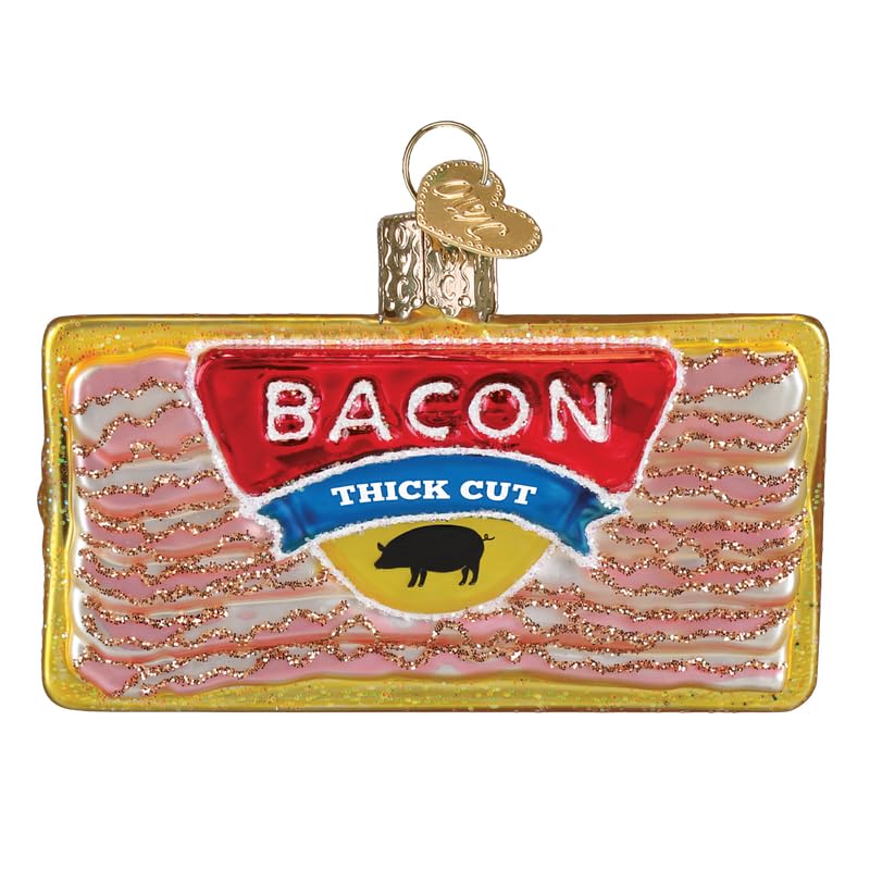 Bacon Glass Christmas Ornament - Handcrafted Holiday Food Decoration