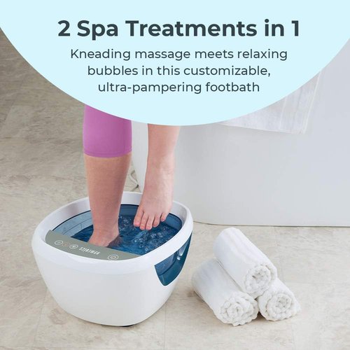 Homedics Shiatsu Bliss Footbath - Deep Kneading Foot Spa Massager with Heat Boost & Vibrating Bubbles