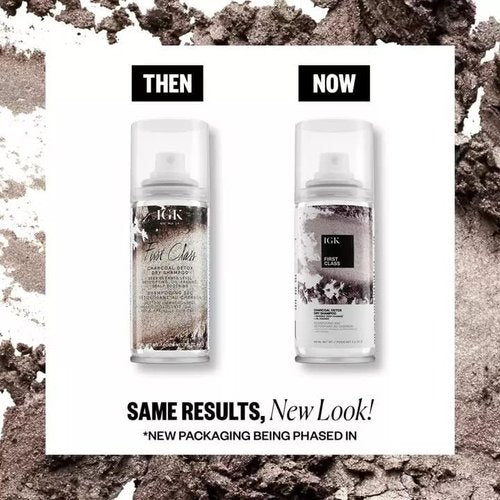 IGK First Class Charcoal Detox Dry Shampoo Bundle - Deep Cleansing & Odor Absorbing | Adds Volume & Texture | 6.3 oz + 2 oz