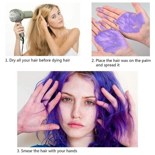 Gold Hair Color Wax - Washable Instant Hair Dye Cream for DIY Hairstyles | Perfect for Halloween Parties