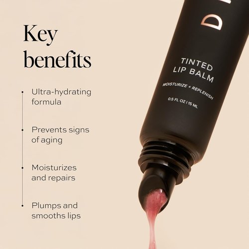 DIME Beauty Tinted Lip Balm - Hydrating Vegan & Cruelty-Free Lip Care in Desert Rose | 0.5 oz / 15 ml