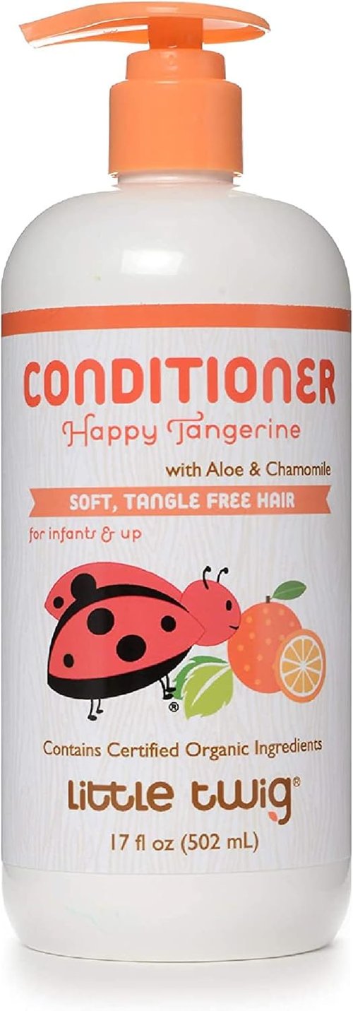 Little Twig Detangling Conditioner - Natural Plant-Derived Formula with Essential Oils | Tangerine, 17 fl oz