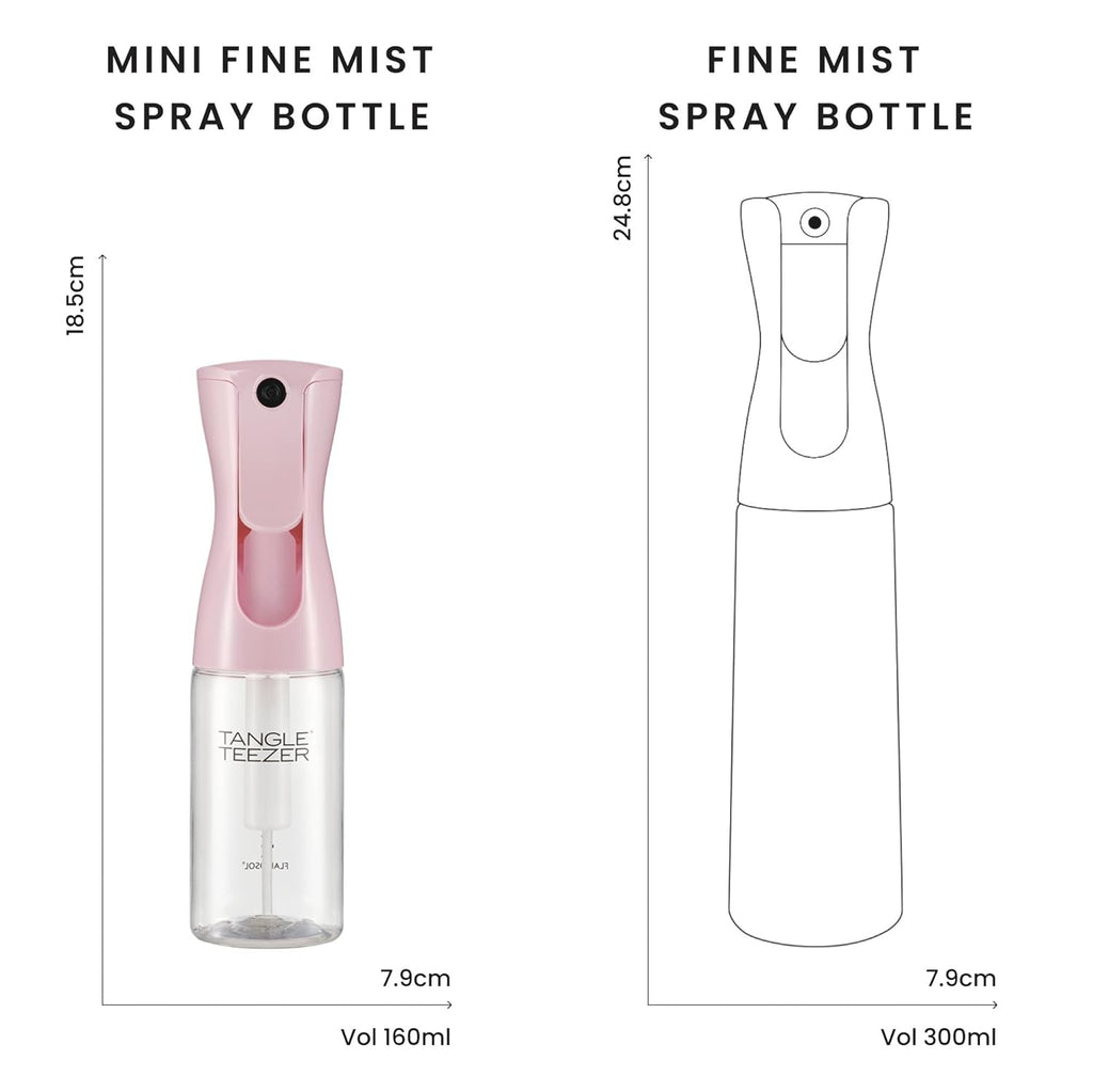 TANGLE TEEZER Travel-Size Continuous Spray Bottle - Reusable & Refillable for Hair Detangling | 6.1 oz, Millennial Pink