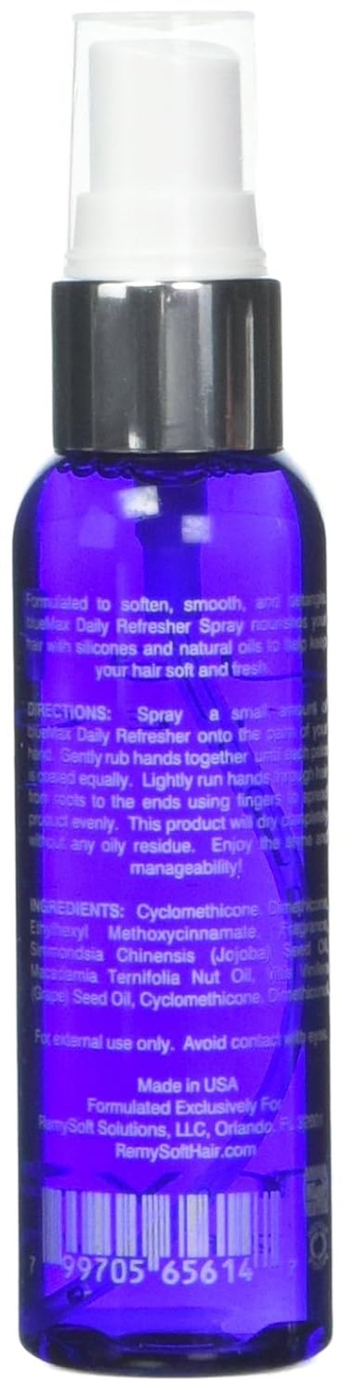 RemySoft BlueMax Daily Refresher | Salon Formula Leave-In Conditioner for Hair Extensions & Wigs - Scented