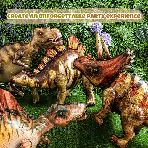 Giant Inflatable Dinosaur Balloons for Party Decorations - 50 Inch Set of 4