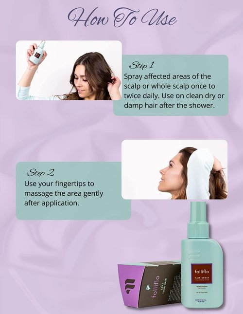 Folliflo Hair Boost Leave-In Conditioner Spray | Lightweight Daily Serum for Thicker Hair - 90 Day Supply