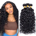 Color #1b Human Hair Bundle Natural Black Water Wave 3 Bundles 14 16 18 inch Real Natural Black Water Wave Human Hair Extensions 1B Color 150g
