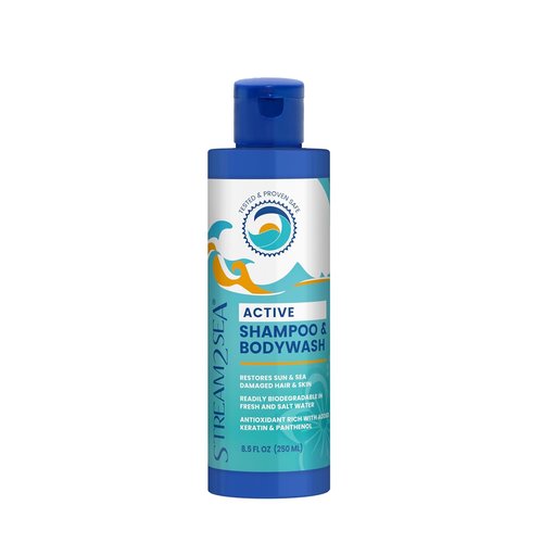 **STREAM 2 SEA Shampoo & Conditioner Set - 3-in-1 Body Wash for Swimmers | Reef Safe & Organic - 8.5 Fl Oz**