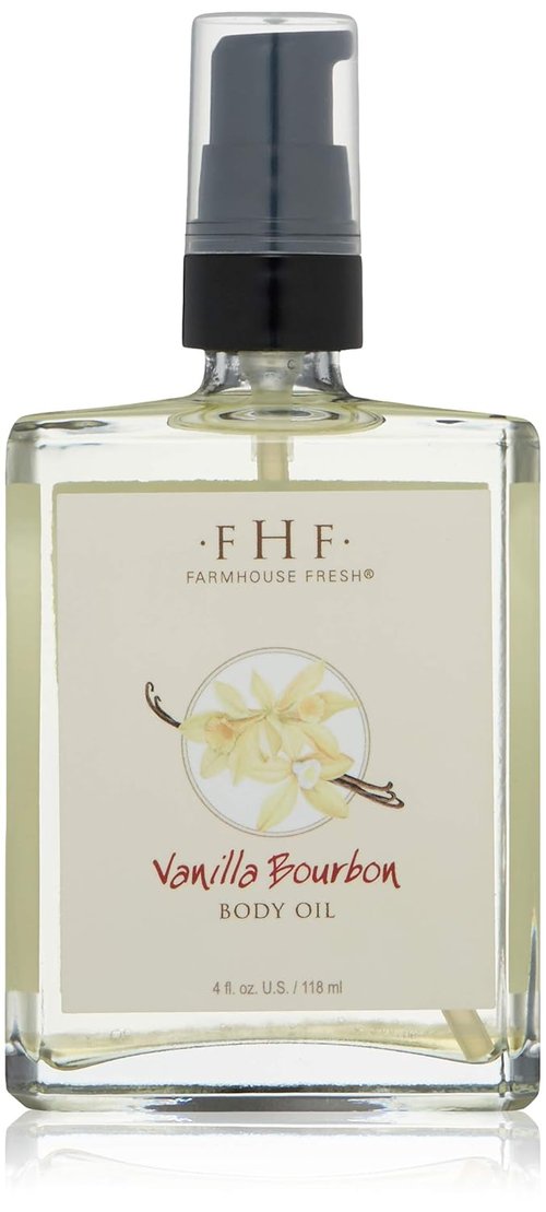 FarmHouse Fresh Vanilla Bourbon Body Oil - Nourishing Hydration | 4 Fl Oz
