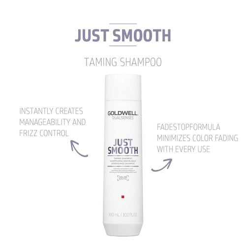 Goldwell Dualsenses Just Smooth Shampoo - Anti-Frizz & Humidity Control | 10.1 Fl Oz