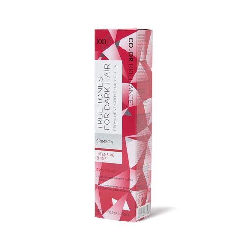 Ion True Tones Permanent Crème Hair Color - Rich Crimson for Dark Hair - Long-Lasting Vibrancy
