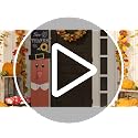 Reversible Halloween Thanksgiving Porch Sign - Orange | Farmhouse Fall Decor