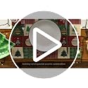 Christmas Placemats Set of 4 - Red Rectangular 12x18 Inch Holiday Table Decor