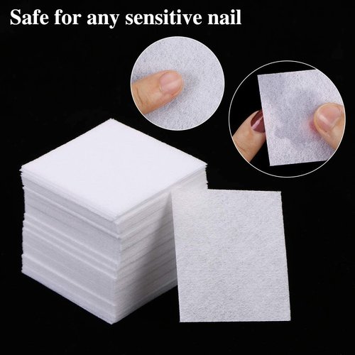 TOSAMZOO 975 Pieces Nail Wipes for Gel Nails Lint Free, Cotton Pad Nail Wipe (3 Boxes)