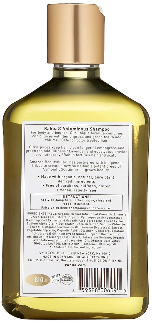 Rahua Voluminous Shampoo - Vegan Formula for Fine to Medium Hair | Gentle Cleansing with Quinoa & Aloe