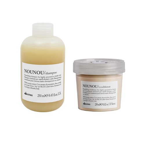 Davines NOUNOU Shampoo - Hydrating Deep Cleanser for Bleached & Damaged Hair | 8.45 Fl Oz