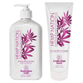 Australian Gold Hemp Nation Sugar Plum Cookie Bundle - Tan Extender Body Lotion (18 FL Oz) and Body Wash (8 FL Oz), Delectable Blend of Sugarcane, Plum, and Vanilla, Pure Hemp Seed Oil