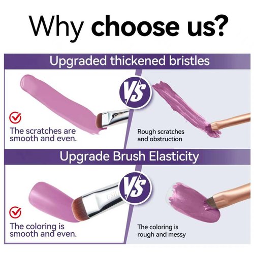 GSWOI French Tip & Nail Cleaning Brush - Dual Function Gel Polish Clean Up Tool with Custom Firm Bristles for Professional Manicure (F18)