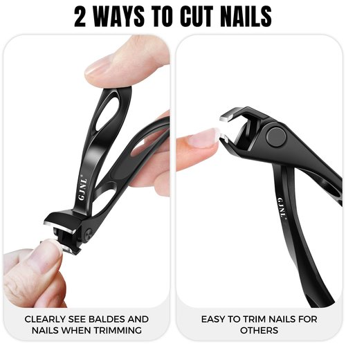 Toenail Clippers for Thick Nails for Seniors, 2026 Upgrade Angled Head Large Toe Nail Clippers, Heavy Duty Fingernail Clippers with Wide Opening Nail Cutter Men & Women