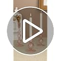 Clear Glass Candlestick Holders Set - 3 Tall Taper Candle Holders with Variation