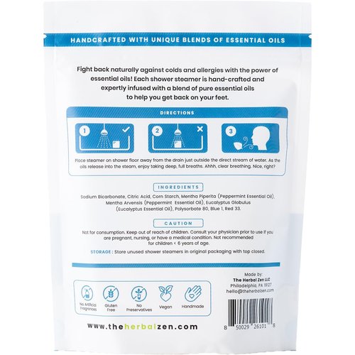 Cold Kicker Shower Steamers Aromatherapy for Relief - USA Made - Peppermint & Eucalyptus Shower Bomb Tablets – Valentines Day Gift for Her and Him – Soothing Natural Essential Oils (20 Pack)