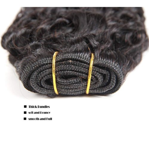 Luxnovolex Brazilian Curly Bundles Human Hair Kinky Curly 4 Bundle Short Virgin Human Hair 50g/Bundle Unprocessed Remy Jerry Curly Brazilian Hair Quick Weave for Black Women