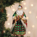 Irish Father Christmas Glass Ornament - Handcrafted Holiday Tree Decoration