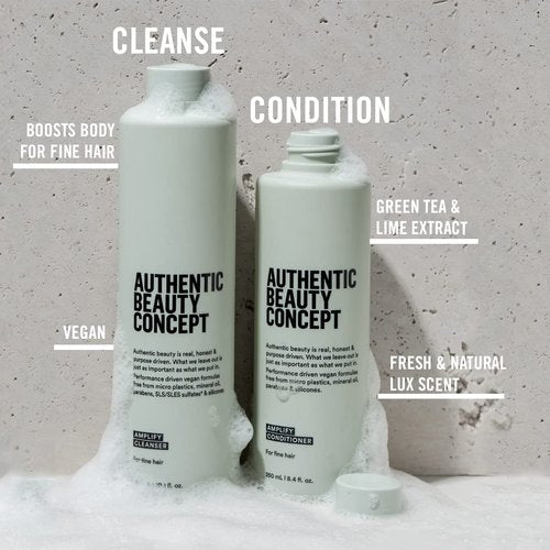 Authentic Beauty Concept Amplify Conditioner - Increases Body & Volume for Fine Hair | Vegan & Cruelty-Free