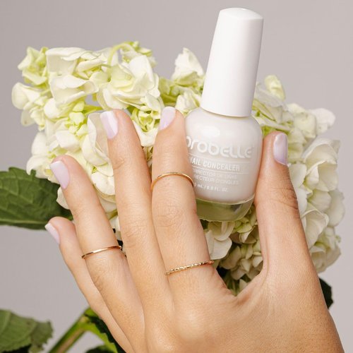Probelle Illuminating Nail Concealer - Sheer Brightening Nail Polish for Discolored Nails | Vegan & Gluten-Free, Moonlight Glow
