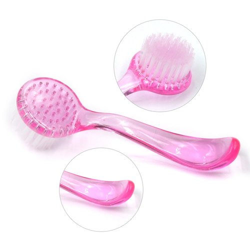 MEILINDS 6pc Nail Brush Set - Cleaning Fingernails & Toenails, Grip Handle, Nail Scrub & Dust Brush for Manicure & Pedicure