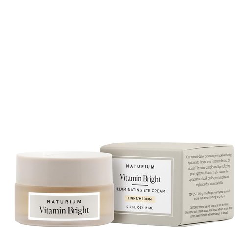 Naturium Vitamin Bright Eye Cream - Illuminating Under Eye Repair for Dark Circles | Light/Medium, 0.5 oz