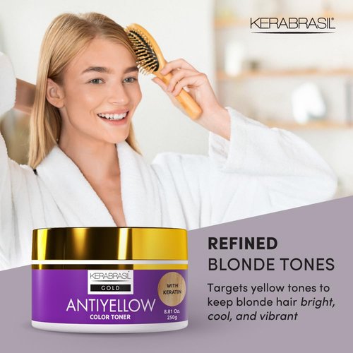 Antiyellow - Neutralizing Treatment for Brassy Tones | Deep Hydration for Cool Blonde Hair - Pearlized Finish