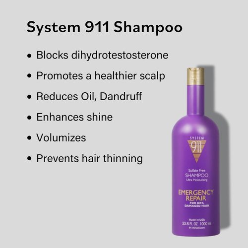 Hayashi System 911 Shampoo - Nourishing Formula for Healthy Hair | 33.8 Oz (1000 ml)